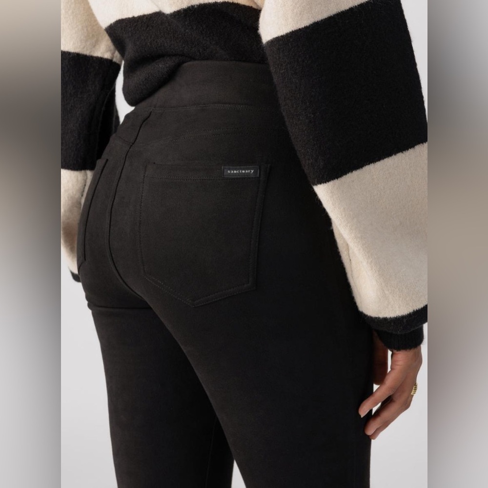 Sanctuary Faux Suede Black Leggings